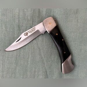 Handmade Black Folding Knife